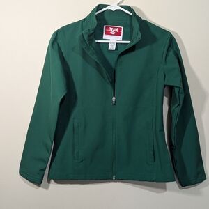 Team 365 Green Lightweight Zip Jacket Womens XS Softshell Athletic Golf